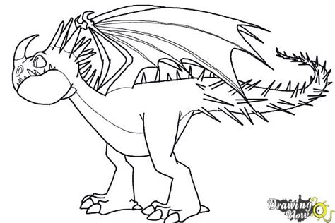 How to Draw a Deadly Nadder Dragon from How to Train Your Dragon - DrawingNow