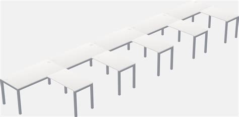 White L-Shaped Office Desk For 5 Persons - Officestock - Modern office ...