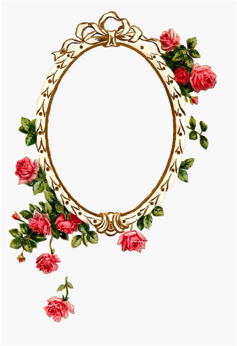 Transparent Oval Frame Png - Oval Flower Frame Png, Png Download ...