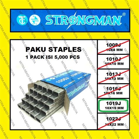 Jual Paku Staples Tembak Strongman 1016J Paku Tembak | Shopee Indonesia