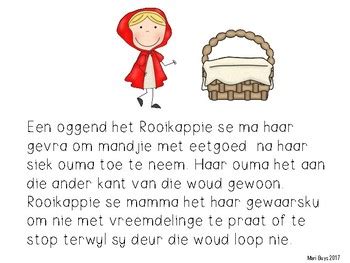 Afrikaans Rooikappie - Die Storie GRATIS by SpraakBorrel | TpT