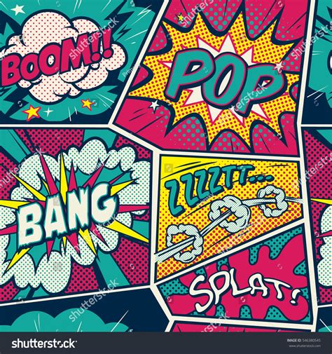 Retro Pop Art Comic Shout Seamless Stock Vector (Royalty Free) 546380545 | Shutterstock