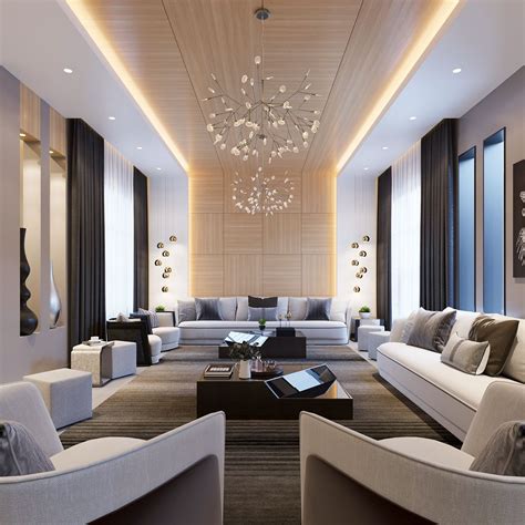 modern villa on Behance | Luxury living room design, Drawing room ...