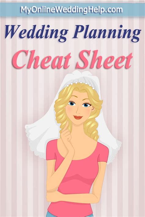 Wedding Planning "Cheat Sheet" - My Online Wedding Help. Wedding ...