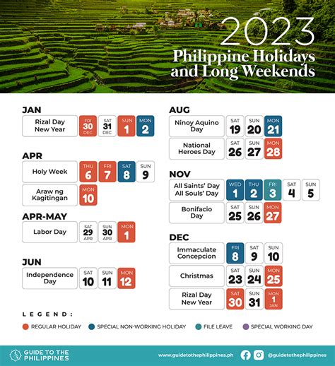 April 2023 Calendar With Holidays Philippines