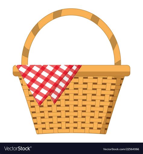 Empty picnic basket Royalty Free Vector Image - VectorStock