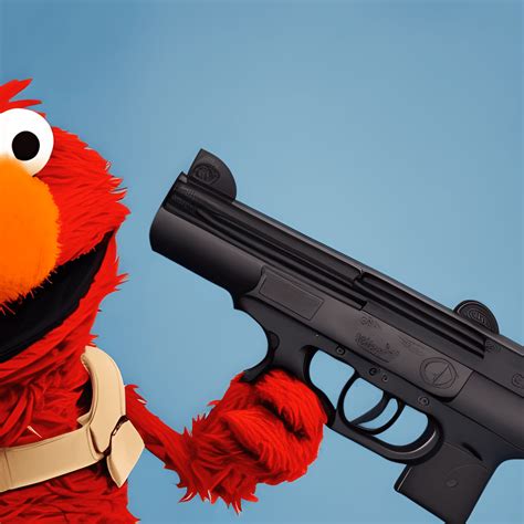 Gun Elmo Digital Graphic · Creative Fabrica