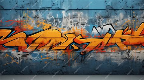 Premium AI Image | Concrete Wall with Graffiti Background