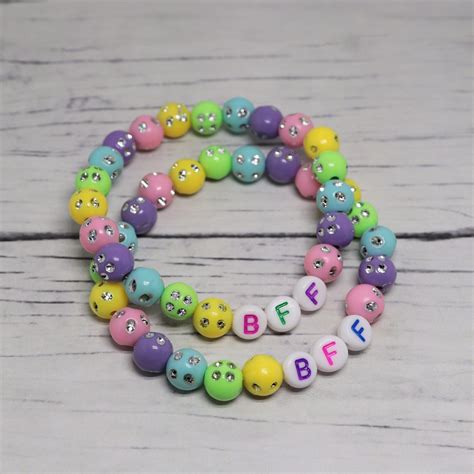 Best friends forever bracelets Little girl party favor Friendship bracelet Best friend gift Bff ...