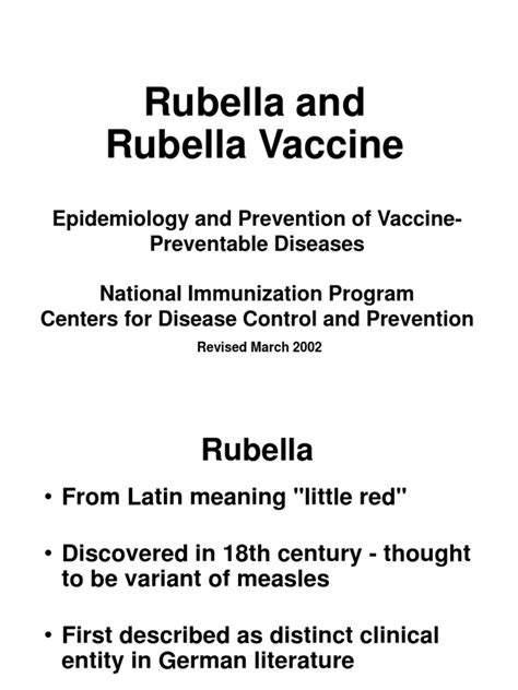 Rubella and Rubella Vaccine | PDF | Rtt | Immunology