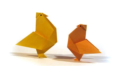 Easy Easter Origami Hen - Tutorial - How to make an easy origami rooster / hen - YouTube