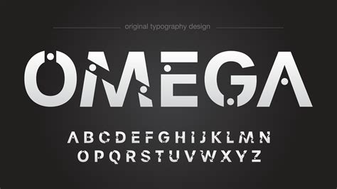 futuristic isolated letters 14926921 Vector Art at Vecteezy