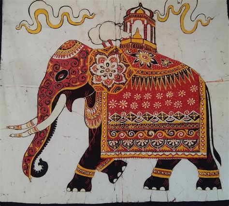 Sri Lanka Elephant ART Sri Lanka Bathik Traditional Kandy Perahera ...