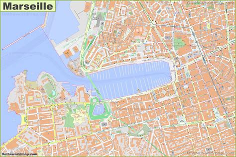 Detailed Map of Marseille City Centre - Ontheworldmap.com