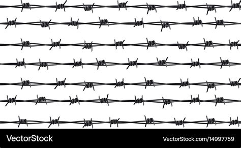 Rows of barbed wire Royalty Free Vector Image - VectorStock