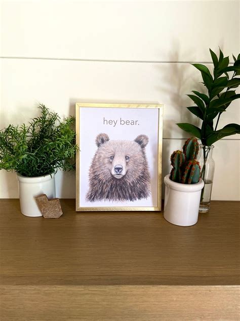 Hey Bear Digital Print - Etsy