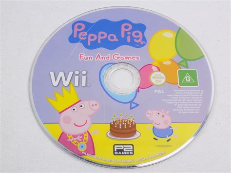 Mint Disc Only Nintendo Wii Peppa Pig Fun and Games Wii U Comp. Free ...