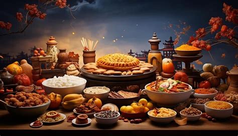 Premium AI Image | Tasty Chuseok festival food advertisement photoshoot Commercial photography