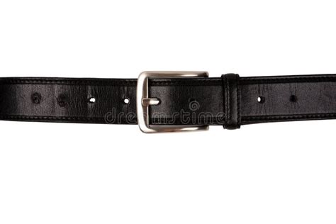 Black Leather Belt with Buckle Stock Image - Image of detail, strap: 19641929