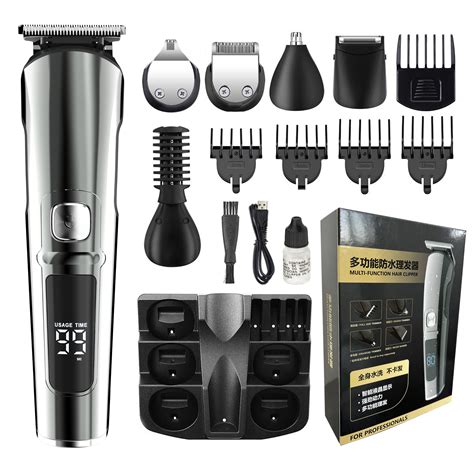 Waterproof Cordless Hair Trimmer For Men 5 In 1 Usb Rechargeable Nose ...