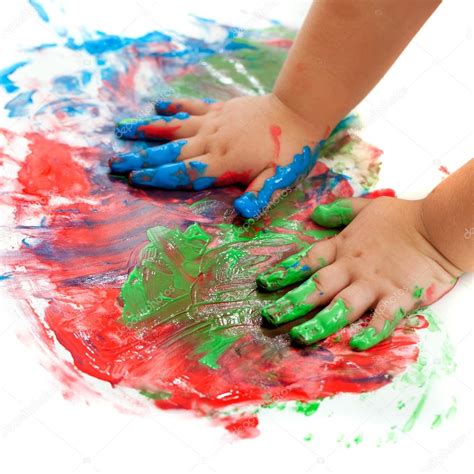 Baby hands painting. Stock Photo by ©karelnoppe 13765524