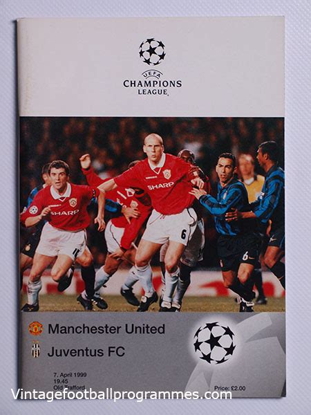 1998-99 UEFA Champions League Manchester United vs Juventus 'Treble Season Programme' football ...