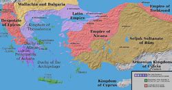 Empire of Nicaea - Wikipedia, the free encyclopedia | Nicaea, Byzantine empire map, Byzantine empire