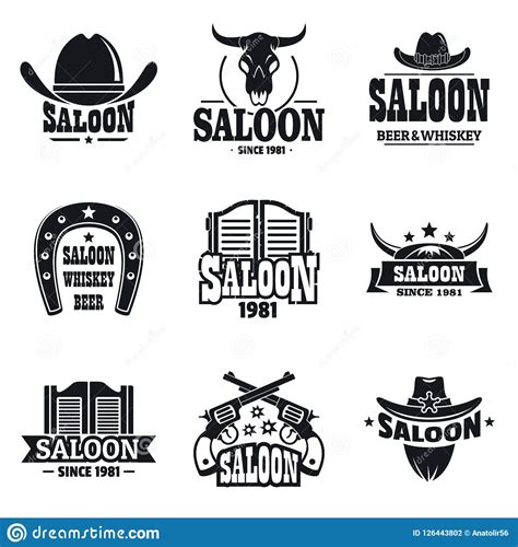 Saloon Logo Cartoon Vector | CartoonDealer.com #57022001