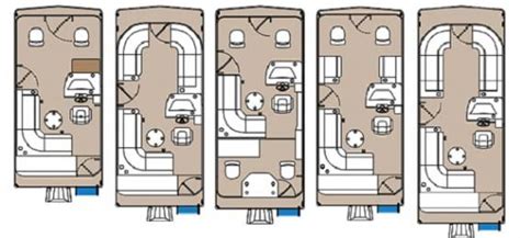 A photo showing the various available floor plans available on pontoon ...