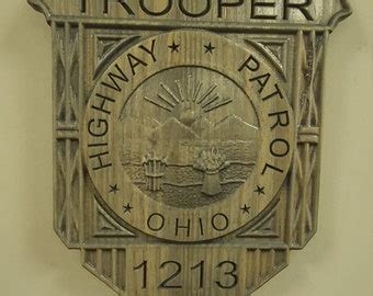 Illinois State Trooper Badge Personalized Custom 3D V CARVED | Etsy