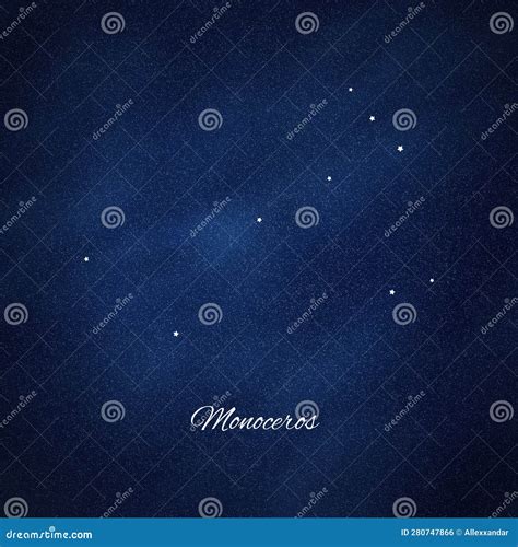 Monoceros Constellation, Cluster of Stars, Unicorn Constellation Stock Photo - Image of nature ...