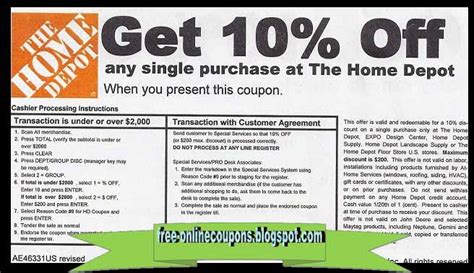 Printable Coupons 2020: Home Depot Coupons