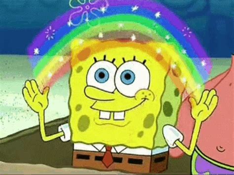 Spongebob Rainbow GIF - Spongebob Rainbow Imagination - Discover ...