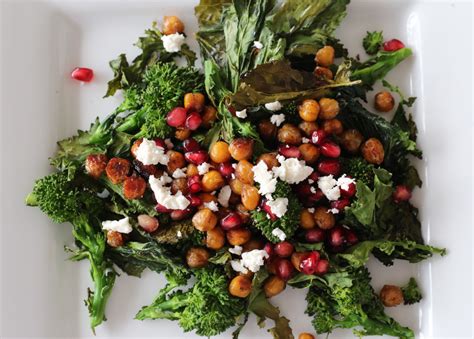 Meg's Food! | Roasted Rapini Salad with Maple Chickpeas and Pomegranate ...