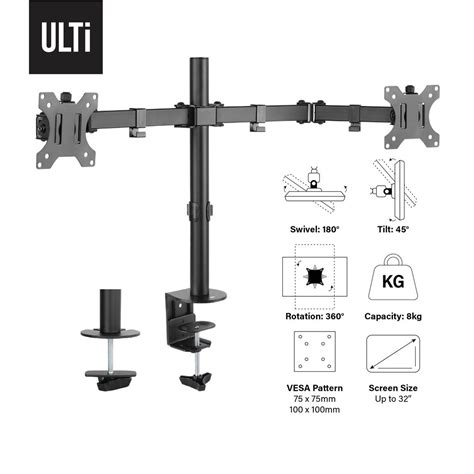 Dual monitor arms desk mount, Computers & Tech, Parts & Accessories ...