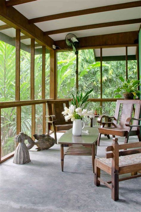 36 Gorgeous Modern Sunroom Design Ideas To Relax In The Summer Filipino Interior Design, Home ...