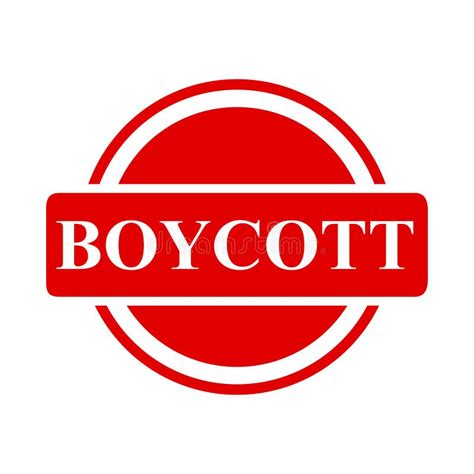 Boycott, Simple Vector Red Simple Circle Vector Rubber Stamp Effect ...