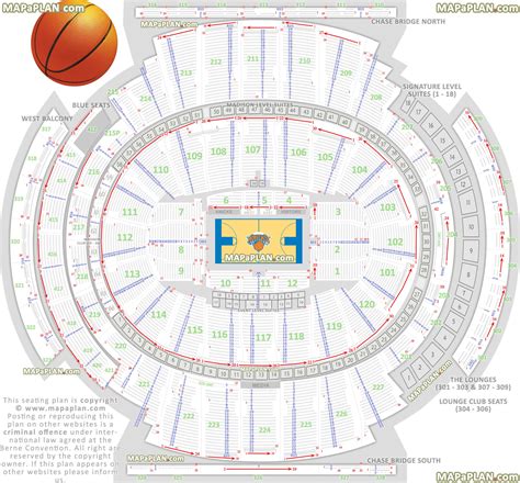 Madison square garden seating chart detailed seats rows and sections ...