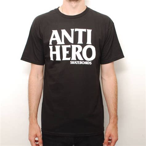 Antihero Skateboards Anti-Hero Blackhero Skate T-Shirt - Black/White - Antihero Skateboards from ...