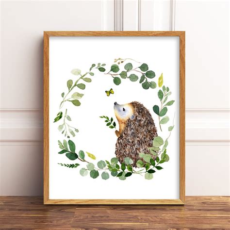 Printable Hedgehog Nursery Art. Hedgehog Print. Hedgehog Printable ...