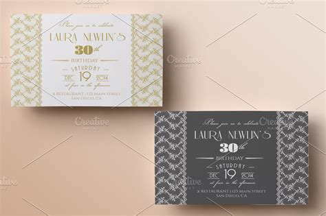 Lace Birthday Invitation | Invitation Templates ~ Creative Market