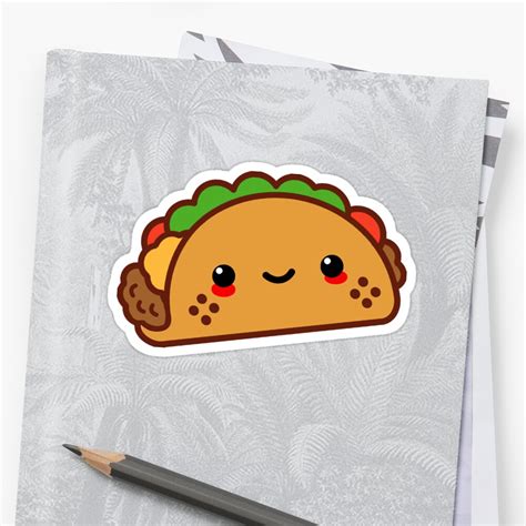 "Cute Taco" Sticker by SCha | Redbubble