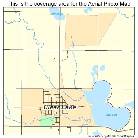 Aerial Photography Map of Clear Lake, SD South Dakota