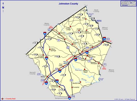 Current-day Townships For North Carolina Counties B84