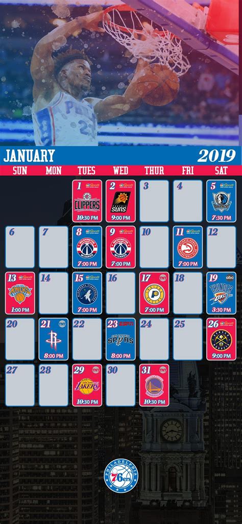 January Sixers Schedule Mobile Wallpapers : r/sixers