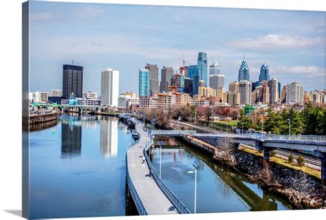 Philadelphia City Skyline, Pennsylvania Wall Art, Canvas Prints, Framed ...