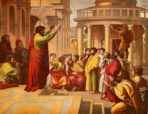 St Paul preaching at Athens stock image | Look and Learn