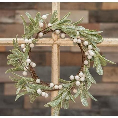 Frosted Mistletoe Wreath FISB71370 By CWI Gifts