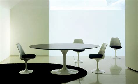 Saarinen Dining Table Nero Marquina Marble - hivemodern.com