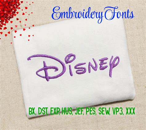 SALE Disney Font Embroidery Fonts 5 size Instant Download 9 | Etsy